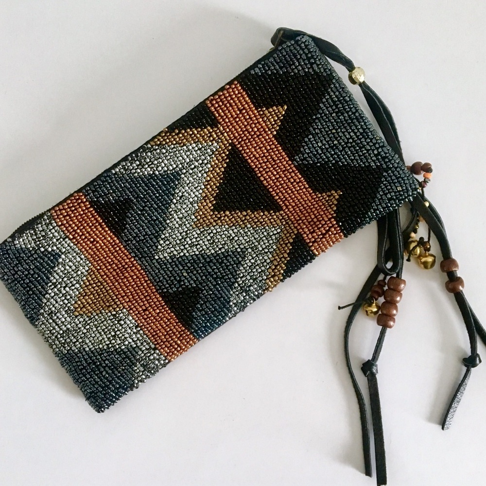 Fred & Basha Hand Beaded Wristlet